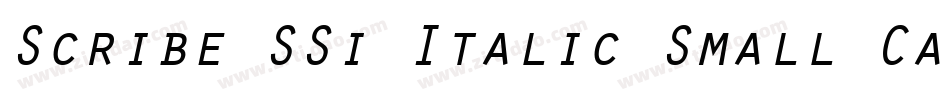 Scribe SSi Italic Small Caps字体转换